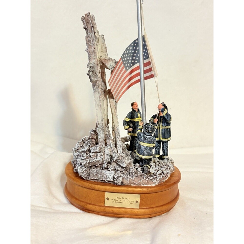 Vanmark Red Hats of Courage Image of Hope 9/11 Music Box Star Spangled Banner